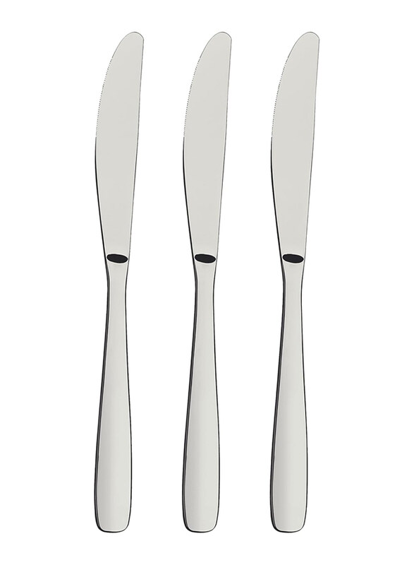 Tramontina Amazonas 3-Piece Stainless Steel Table Knife Set with Gloss Finish and Detailing on the Handles, Silver
Tramontina Amazonas 3-Piece Stainless Steel Table Knife Set with Gloss Finish and Detailing on the Handles, Silver