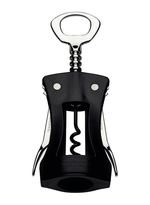 Tramontina Harmoniza Stainless Steel Winged Corkscrew in Black ABS Body and Zamak Bottle Opener, Black/Silver
Tramontina Harmoniza Stainless Steel Winged Corkscrew in Black ABS Body and Zamak Bottle Opener, Black/Silver