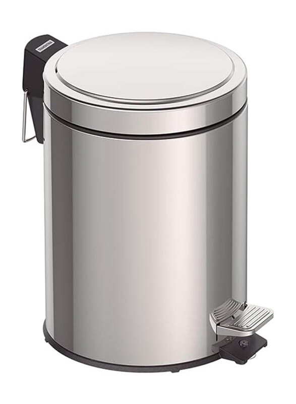 Tramontina Stainless Steel Polished Finish Pedal Trash Bin with Removable Internal Bucket Set, 5 Liter, Silver
Tramontina Stainless Steel Polished Finish Pedal Trash Bin with Removable Internal Bucket Set, 5 Liter, Silver