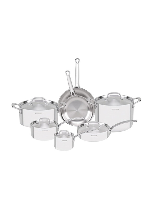 Tramontina Grano 12-Piece Stainless Steel Round Cookware Set with Tri-Ply Body, 65240028, Silver
Tramontina Grano 12-Piece Stainless Steel Round Cookware Set with Tri-Ply Body, 65240028, Silver