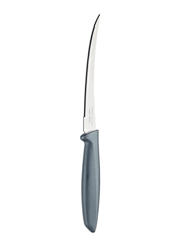 Tramontina 5-inch Plenus Stainless Steel Blade & Polypropylene Handle Tomato Knife, 23428865, Grey
Tramontina 5-inch Plenus Stainless Steel Blade & Polypropylene Handle Tomato Knife, 23428865, Grey