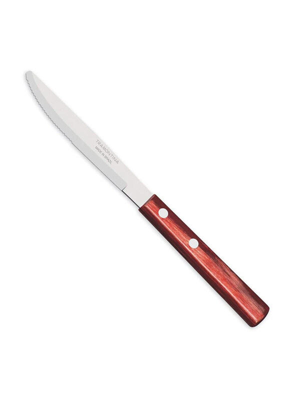 Tramontina 4-Inch Stainless Steel Steak Knife with Polywood Handle, 21101474, Red
Tramontina 4-Inch Stainless Steel Steak Knife with Polywood Handle, 21101474, Red