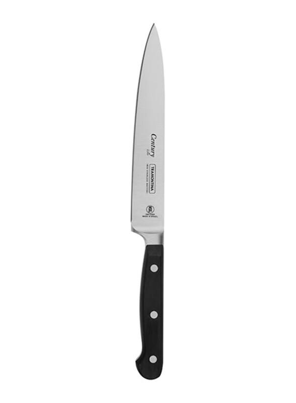 Tramontina Century 6-inch Stainless Steel Utility Knife with Polycarbonate Handle, 24010106, Black/Silver
Tramontina Century 6-inch Stainless Steel Utility Knife with Polycarbonate Handle, 24010106, Black/Silver