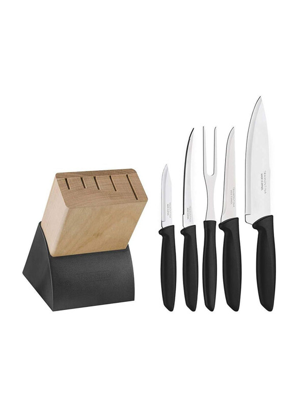 Tramontina 6-Piece Plinus Knife & Cube Set with Stainless Steel Blade & Polypropylene Handle, Silver/Black
Tramontina 6-Piece Plinus Knife & Cube Set with Stainless Steel Blade & Polypropylene Handle, Silver/Black