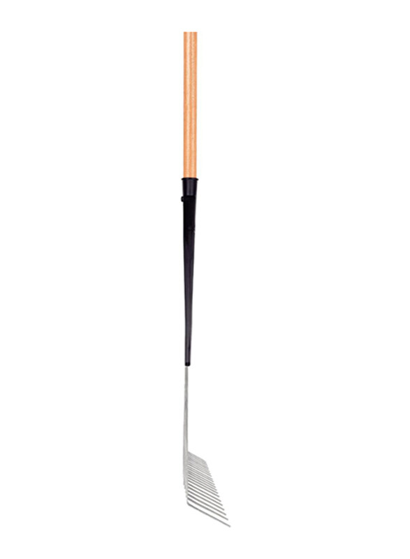 Tramontina 22 Metallic Flat Wire Teeth with Polypropylene Garden Leaf Rake and 120cm Varnished-Finish Wood Handle, Black/Beige
Tramontina 22 Metallic Flat Wire Teeth with Polypropylene Garden Leaf Rake and 120cm Varnished-Finish Wood Handle, Black/Beige