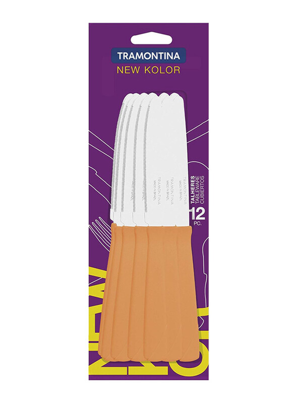 Tramontina 12-Piece New Kolor Stainless Steel Blade & Polypropylene Handle Butter Knives Set, 23159944, Orange
Tramontina 12-Piece New Kolor Stainless Steel Blade & Polypropylene Handle Butter Knives Set, 23159944, Orange