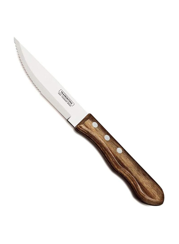 Tramontina 5-Inch Steak Knife with Stainless Steel Blade and Dishwasher Safe Polywood Handle, 21116095, Brown
Tramontina 5-Inch Steak Knife with Stainless Steel Blade and Dishwasher Safe Polywood Handle, 21116095, Brown