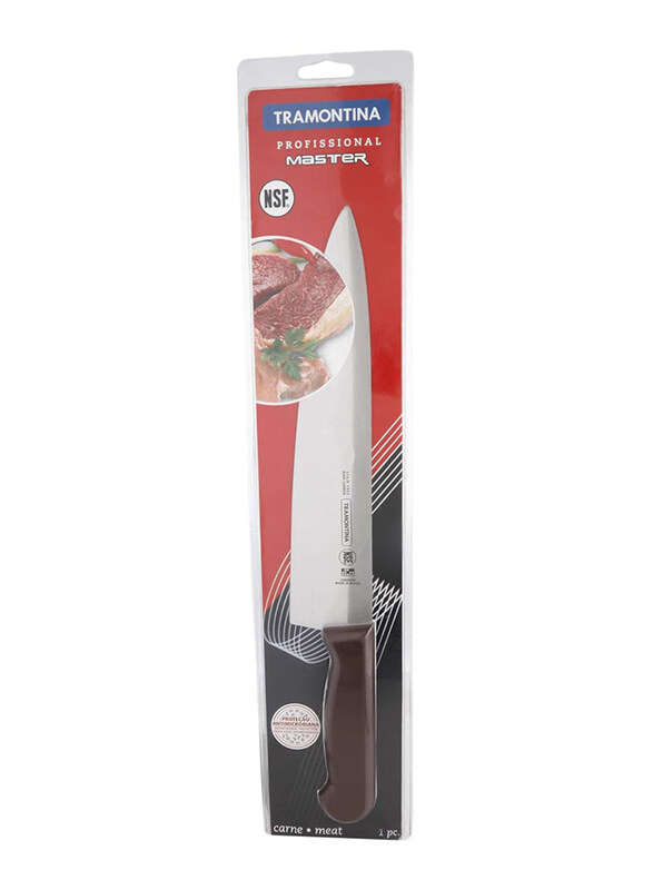 Tramontina 10-inch Professional Stainless Steel Blade & Polypropylene Handle with Antimicrobial Protection Meat Knife, 24620140, Brown
Tramontina 10-inch Professional Stainless Steel Blade & Polypropylene Handle with Antimicrobial Protection Meat Knife, 24620140, Brown