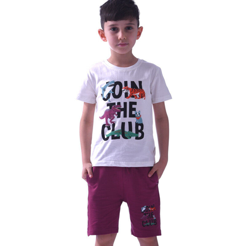 Victor And Jane Kids Boys 2 piece Set - T-Shirts & Shorts - Ivory and Plum colour (100% Cotton)
Victor And Jane Kids Boys 2 piece Set - T-Shirts & Shorts - Ivory and Plum colour (100% Cotton)