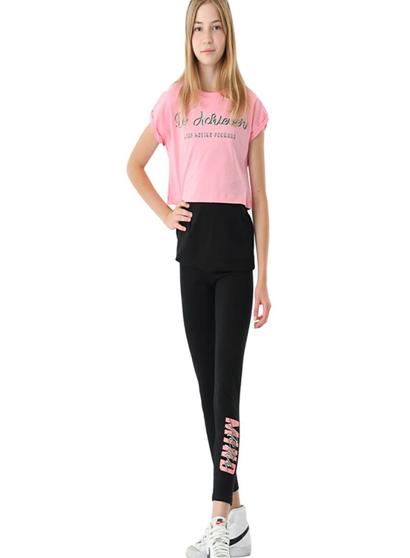 Urbasy Girls Round Neck Fashion Top Set with Leggings, 11 - 12 Years, Neon Pink/Black
Urbasy Girls Round Neck Fashion Top Set with Leggings, 11 - 12 Years, Neon Pink/Black