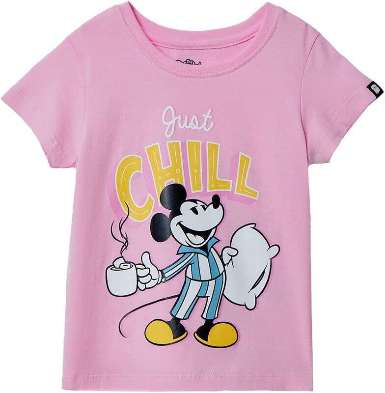 The Souled Store Official Disney: Mickey Just Chill Graphic Printed Cotton Girls T-Shirt for Girls, 8 - 9 Years, Pink
The Souled Store Official Disney: Mickey Just Chill Graphic Printed Cotton Girls T-Shirt for Girls, 8 - 9 Years, Pink