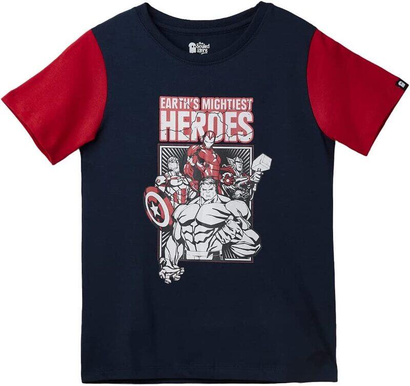 The Souled Store Official Avengers: Heroes Graphic Printed T-Shirt for Boys, 8 - 9 Years, Multicolour
The Souled Store Official Avengers: Heroes Graphic Printed T-Shirt for Boys, 8 - 9 Years, Multicolour