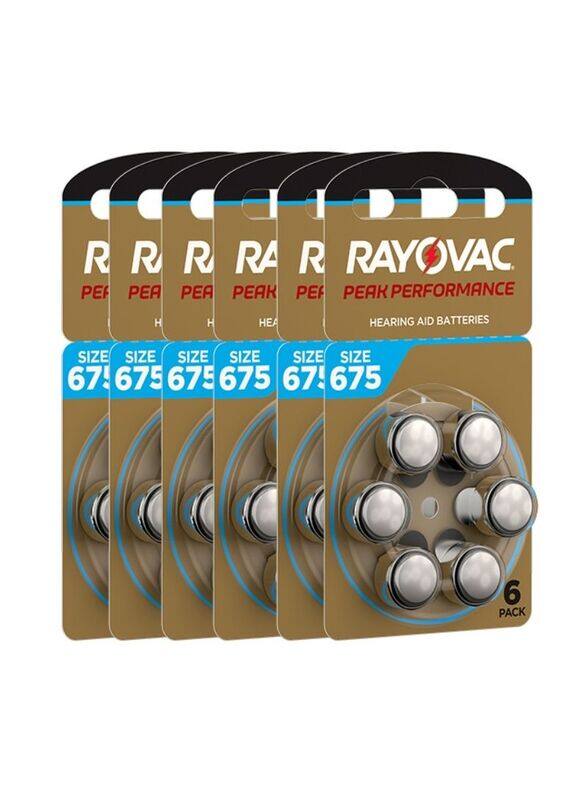 Rayovac 675 Peak Performance Batteries for Hearing Aids, 60 Pieces, Silver
Rayovac 675 Peak Performance Batteries for Hearing Aids, 60 Pieces, Silver