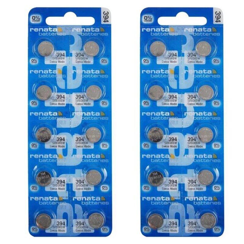 Renata SR936SW (394) Swiss Made Silver Oxide 1.55V (renata) 0% Mercury Batteries - 20 Pieces
Renata SR936SW (394) Swiss Made Silver Oxide 1.55V (renata) 0% Mercury Batteries - 20 Pieces