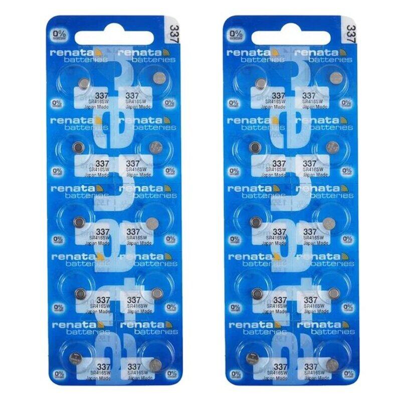 Renata SR416SW (337) Japan Made Silver Oxide 1.55V (renata) 0% Mercury Batteries - 20 Pieces
Renata SR416SW (337) Japan Made Silver Oxide 1.55V (renata) 0% Mercury Batteries - 20 Pieces
