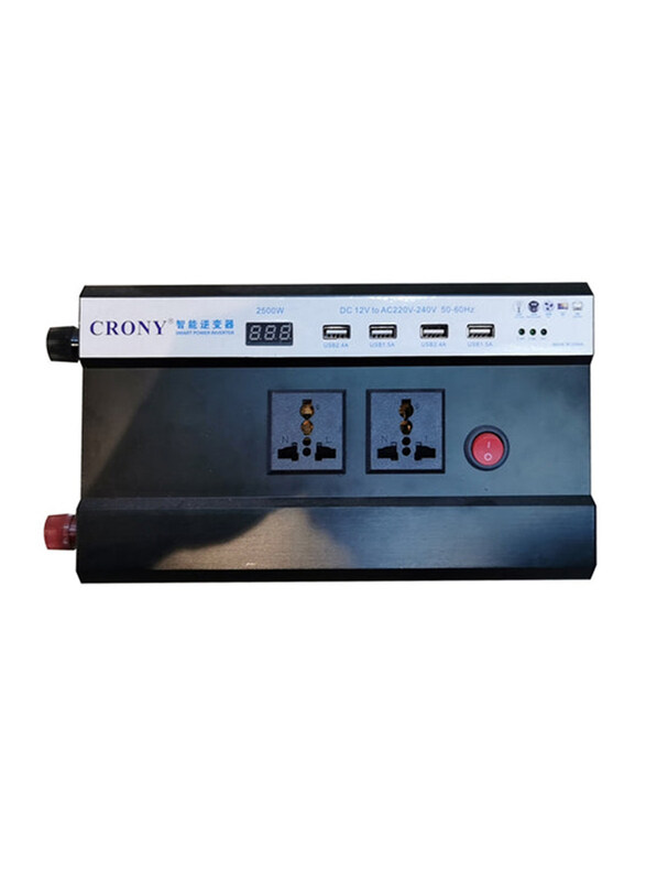 Crony 2500W Inverter With Display Screen Car Power Inverter-Dc 12V To 220V-240V Ac Charging Port Converter Car Charger Adapter 4.2A 4 Usb Ports
Crony 2500W Inverter With Display Screen Car Power Inverter-Dc 12V To 220V-240V Ac Charging Port Converter Car Charger Adapter 4.2A 4 Usb Ports