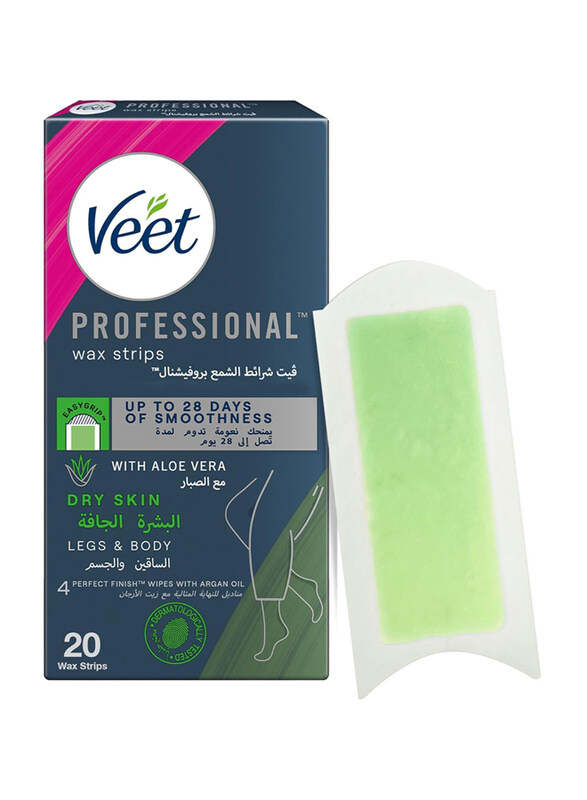 Veet Professional Hair Removal Easy-Gel Legs & Body Wax Strips With Aloe Vera For Dry Skin, 20 Strips
Veet Professional Hair Removal Easy-Gel Legs & Body Wax Strips With Aloe Vera For Dry Skin, 20 Strips