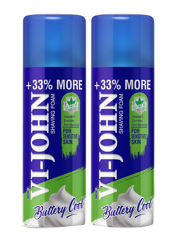 Vi-John Sensitive Skin Type Shaving Foam With Goodness of Nature Shaving Foam For Men, 2 x 400g
Vi-John Sensitive Skin Type Shaving Foam With Goodness of Nature Shaving Foam For Men, 2 x 400g