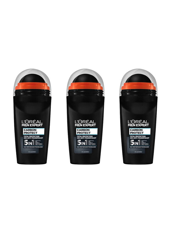 L'oreal Paris Men Expert 5-in-1 Roll-On Deodorant Against Odours Moisture Bacteria and White Residues for Men, 3 x 50ml
L'oreal Paris Men Expert 5-in-1 Roll-On Deodorant Against Odours Moisture Bacteria and White Residues for Men, 3 x 50ml