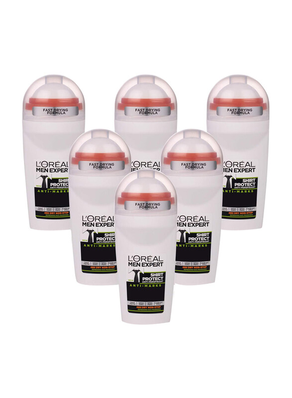 L'oréal Men Expert L'Oreal Men Expert Shirt Protect 48H Anti-Perspirant Deodorant for Men, 6 x 50ml
L'oréal Men Expert L'Oreal Men Expert Shirt Protect 48H Anti-Perspirant Deodorant for Men, 6 x 50ml
