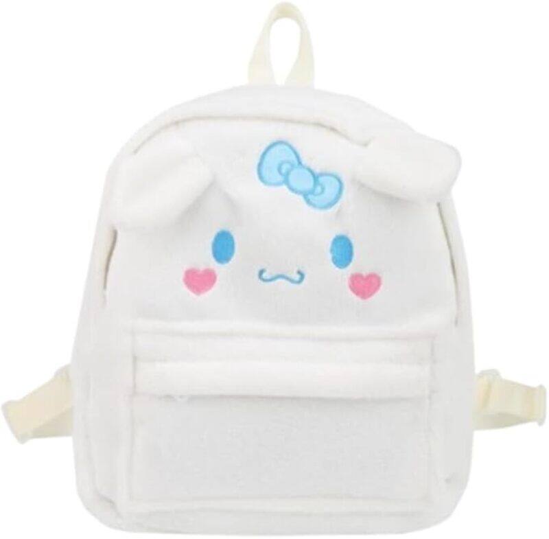 Sanrio Kawaii Cinnamoroll Plush Backpack, White with Cute Character Face Design
Sanrio Kawaii Cinnamoroll Plush Backpack, White with Cute Character Face Design