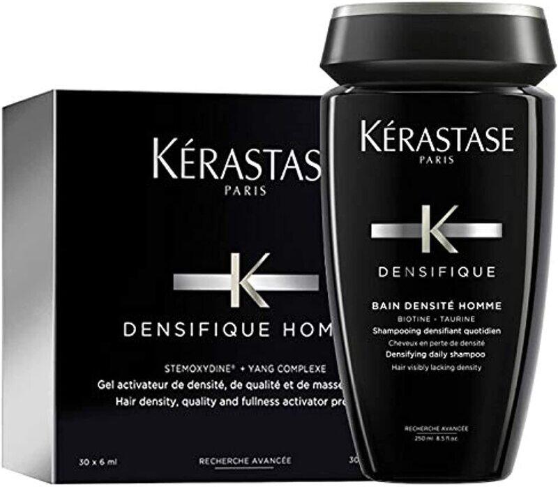 Kerastase Densifique Hair Care Set with Densifique Homme 30 vials x 6ml & Bain Densite Homme Daily Care Shampoo 8.5oz for Hair Fall Control, 2 Pieces
Kerastase Densifique Hair Care Set with Densifique Homme 30 vials x 6ml & Bain Densite Homme Daily Care Shampoo 8.5oz for Hair Fall Control, 2 Pieces