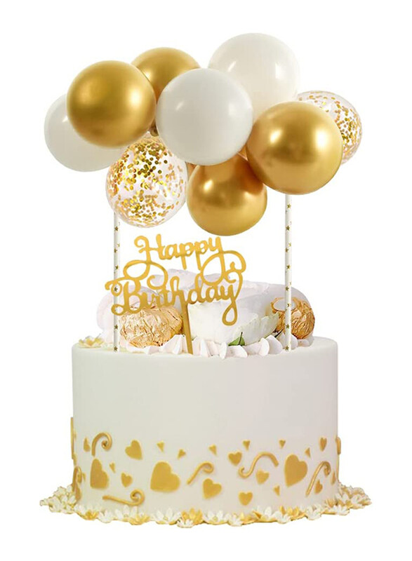 Beishida Balloon Cloud Cake Topper with Happy Birthday Letter Cupcake Topper, 10-Pieces, Multicolour
Beishida Balloon Cloud Cake Topper with Happy Birthday Letter Cupcake Topper, 10-Pieces, Multicolour
