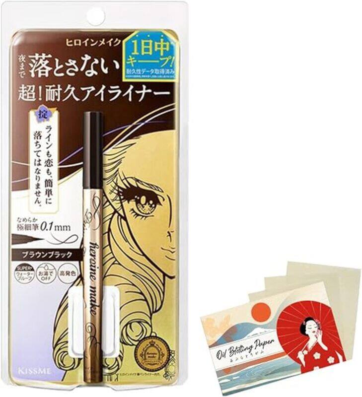 HEROINE MAKE by KISSME Prime Liquid Eyeliner, Super Waterproof, Ultra Fine Tip for Precise Eye Makeup, Stay All Day Long, 02 Brown Black
HEROINE MAKE by KISSME Prime Liquid Eyeliner, Super Waterproof, Ultra Fine Tip for Precise Eye Makeup, Stay All Day Long, 02 Brown Black