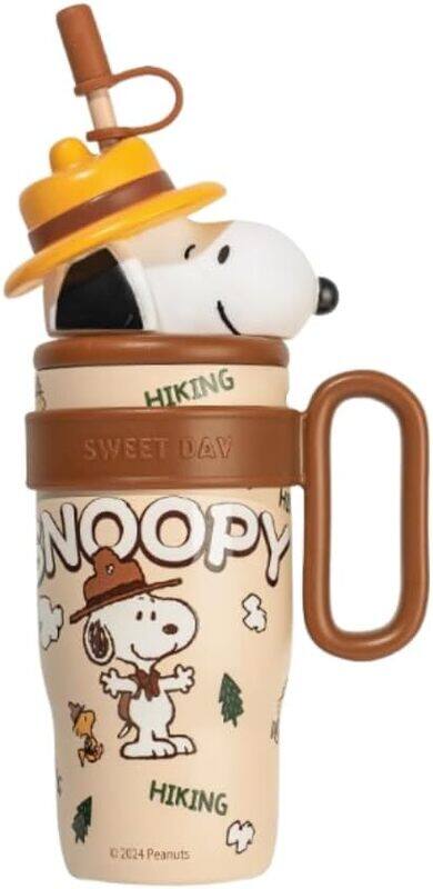 Snoopy Insulated Stainless Thermos Mug,Brown and BeigeThemed with Character Topper
Snoopy Insulated Stainless Thermos Mug,Brown and BeigeThemed with Character Topper