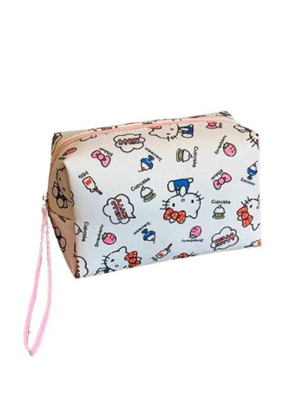 Sanrio Hello Kitty Cosmetic Pouch White Pink Cute Makeup Bag with Zipper, Travel Organizer for Girls & Women
Sanrio Hello Kitty Cosmetic Pouch White Pink Cute Makeup Bag with Zipper, Travel Organizer for Girls & Women