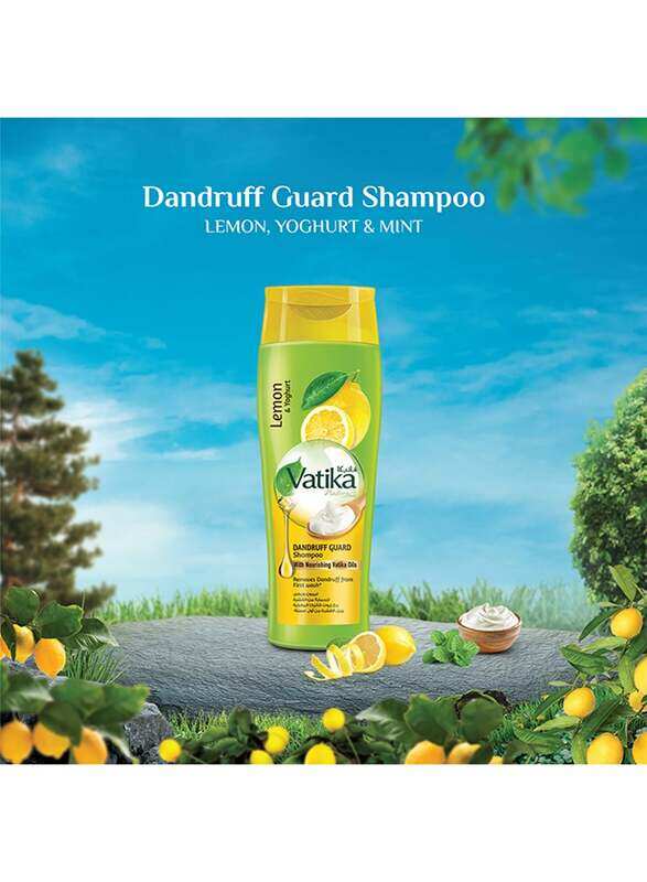 Dabur Dandruff Guard Shampoo Enriched with Lemon and Yoghurt for All Hair Types, 400ml
Dabur Dandruff Guard Shampoo Enriched with Lemon and Yoghurt for All Hair Types, 400ml