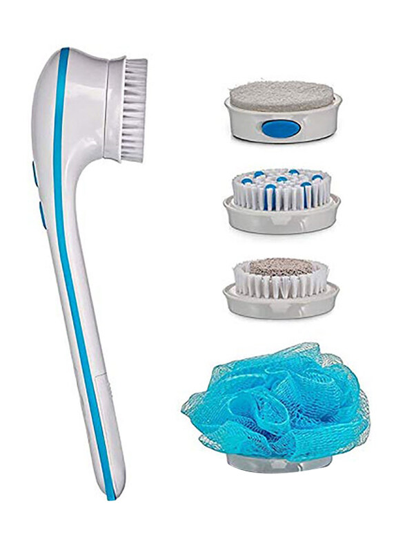 Tormeti Water Resistant Long Handle 5 In 1 Electric Bath Spin Spa Massage Shower, White/Blue
Tormeti Water Resistant Long Handle 5 In 1 Electric Bath Spin Spa Massage Shower, White/Blue