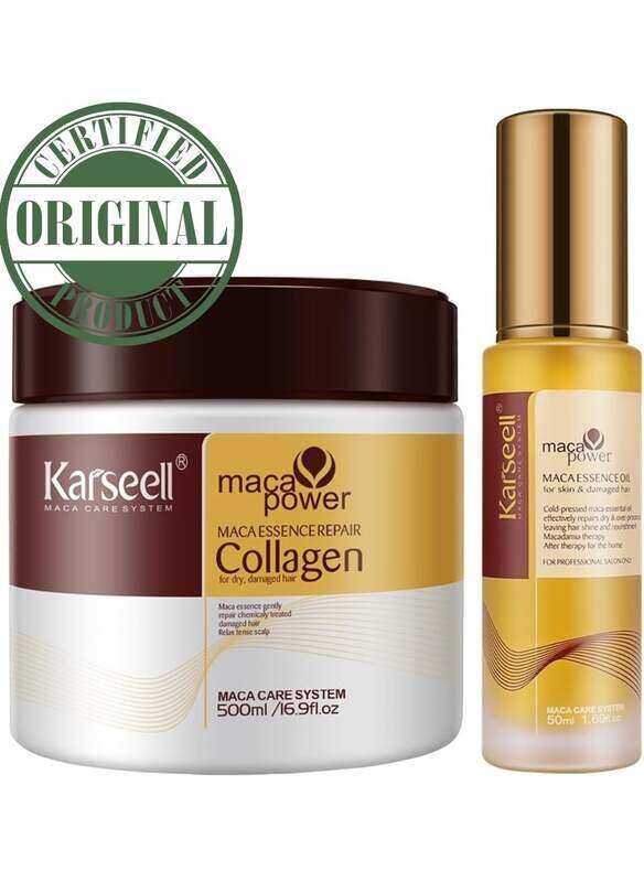 Karseell Collagen Hair Treatment - Deep Repair Mask 500ml - Argan Oil Hair Serum for Dry Damaged Hair 50ml - All Hair Types
Karseell Collagen Hair Treatment - Deep Repair Mask 500ml - Argan Oil Hair Serum for Dry Damaged Hair 50ml - All Hair Types
