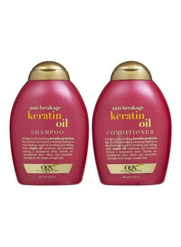 Ogx Anti-Breakage Keratin Oil Shampoo and Conditioner Set for All Hair Types, 2 x 13oz
Ogx Anti-Breakage Keratin Oil Shampoo and Conditioner Set for All Hair Types, 2 x 13oz