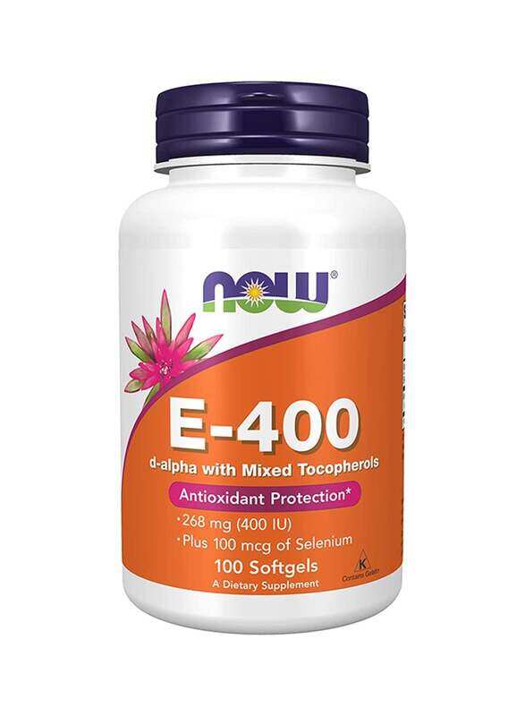 Now Foods Vitamin E-400 D-Alpha with Mixed Tocopherols Antioxidant Protection Dietary Supplement, 268mg, 100 Softgels
Now Foods Vitamin E-400 D-Alpha with Mixed Tocopherols Antioxidant Protection Dietary Supplement, 268mg, 100 Softgels