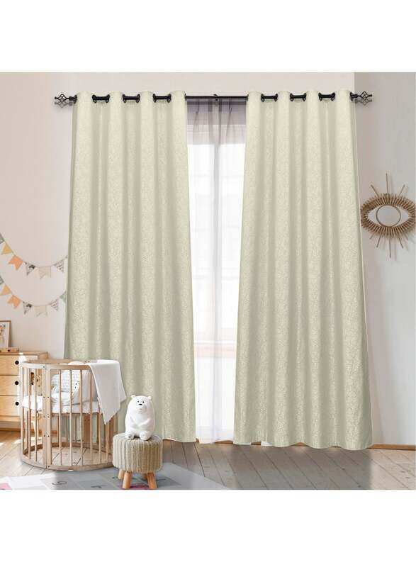 Generic Black Kee 100% Blackout Jacquard Curtains with Grommets, W78 x L106-inch, 2 Pieces, Cream
Generic Black Kee 100% Blackout Jacquard Curtains with Grommets, W78 x L106-inch, 2 Pieces, Cream