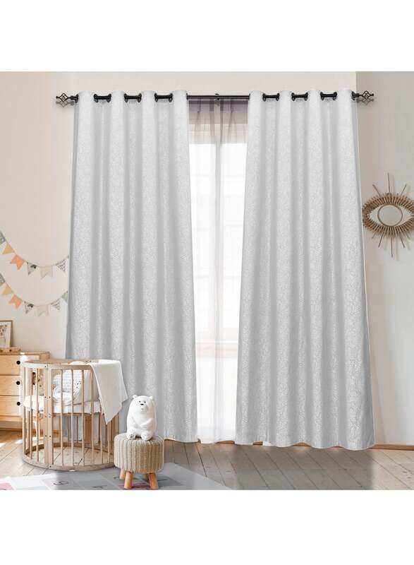 Generic Black Kee 100% Blackout Jacquard Curtains with Grommets, W55 x L102-inch, 2 Pieces, White
Generic Black Kee 100% Blackout Jacquard Curtains with Grommets, W55 x L102-inch, 2 Pieces, White