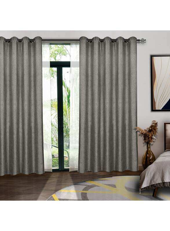 Generic Black Kee 100% Blackout Jacquard Curtains, W98 x L106-inch, 2 Pieces, Dark Grey
Generic Black Kee 100% Blackout Jacquard Curtains, W98 x L106-inch, 2 Pieces, Dark Grey