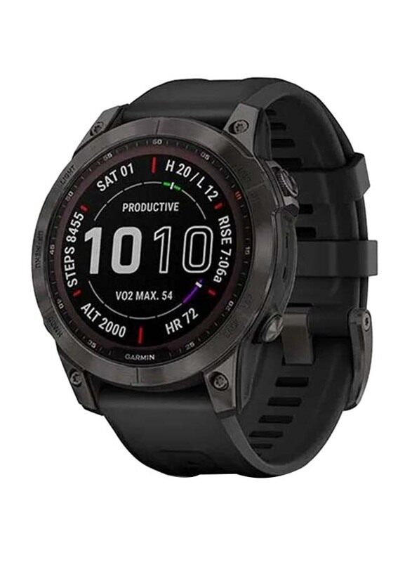 Garmin Fenix 7 - Sapphire Solar Edition Black DLC Titanium With Black Band Smartwatch, 47mm, 010-02540-35
Garmin Fenix 7 - Sapphire Solar Edition Black DLC Titanium With Black Band Smartwatch, 47mm, 010-02540-35