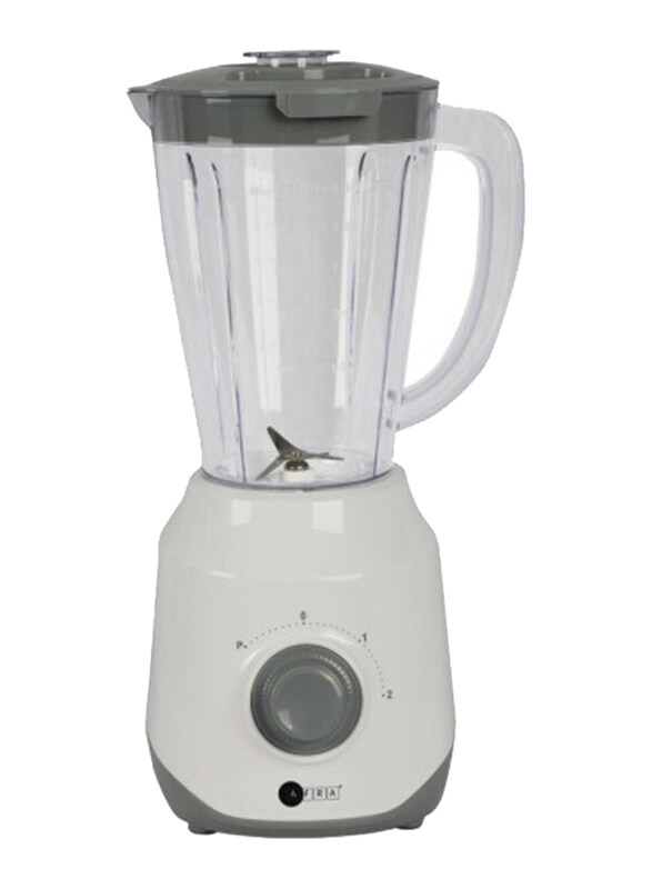 AFRA 1.5L Blender with Plastic Jar 2-Speed Control Stainless Steel Blades, 400W, AF-1550BLWT,White
AFRA 1.5L Blender with Plastic Jar 2-Speed Control Stainless Steel Blades, 400W, AF-1550BLWT,White