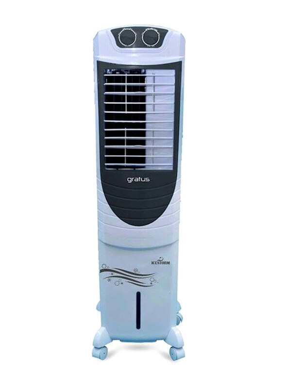 Gratus Icestorm Air Cooler with Four Way Air Deflection, 35L, ICESTORM35, White
Gratus Icestorm Air Cooler with Four Way Air Deflection, 35L, ICESTORM35, White