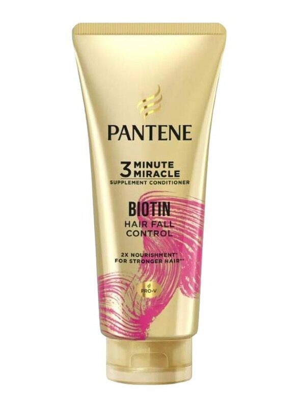 Pantene 3 Minute Miracle Conditioner Biotin Strength Hair Fall Control for All Hair Types, 300ml
Pantene 3 Minute Miracle Conditioner Biotin Strength Hair Fall Control for All Hair Types, 300ml