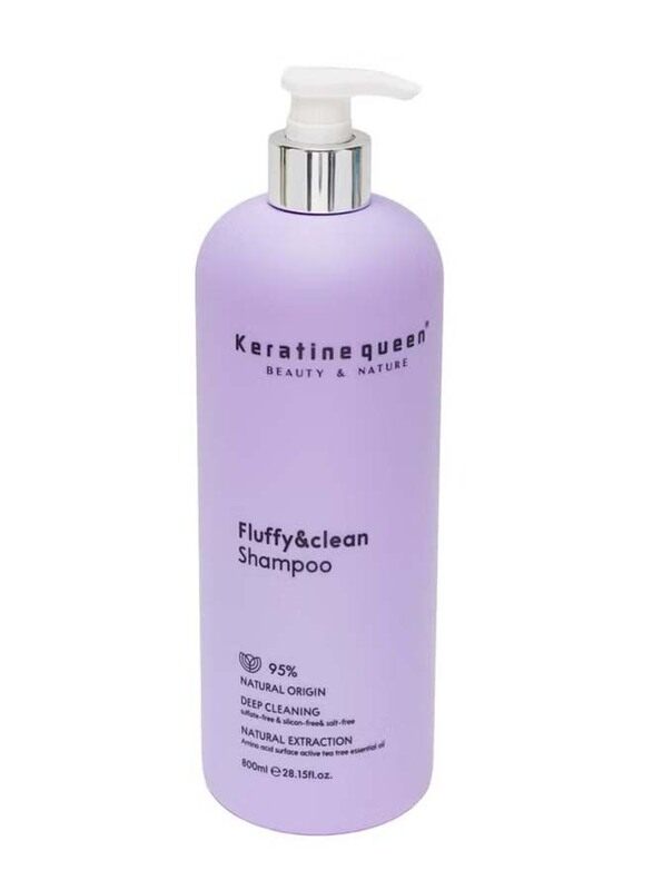 Keratine Queen 95% Natural Origin Deep Cleaning Fluffy & Clean Shampoo for All Hair Types, 800ml
Keratine Queen 95% Natural Origin Deep Cleaning Fluffy & Clean Shampoo for All Hair Types, 800ml