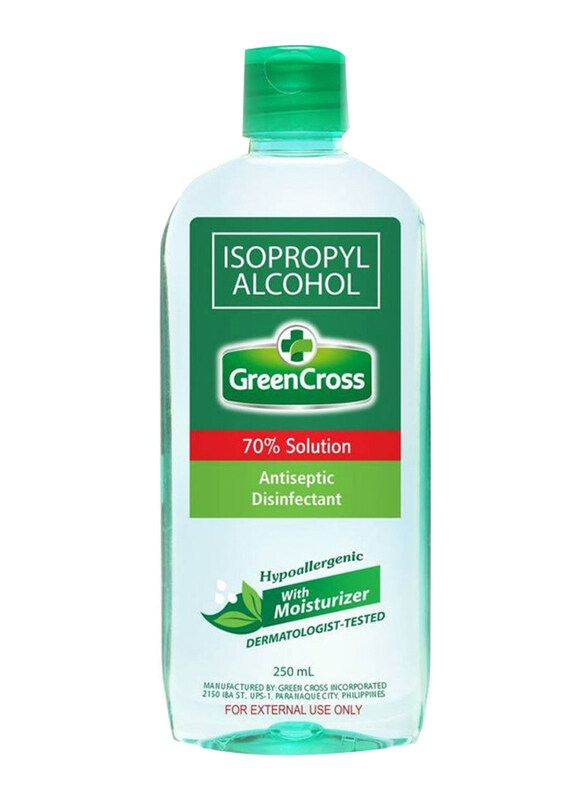 Green Cross Isoprophyl 70% Solution with Moisturizer Antiseptic Disinfectant Hypoallergenic, 250ml
Green Cross Isoprophyl 70% Solution with Moisturizer Antiseptic Disinfectant Hypoallergenic, 250ml