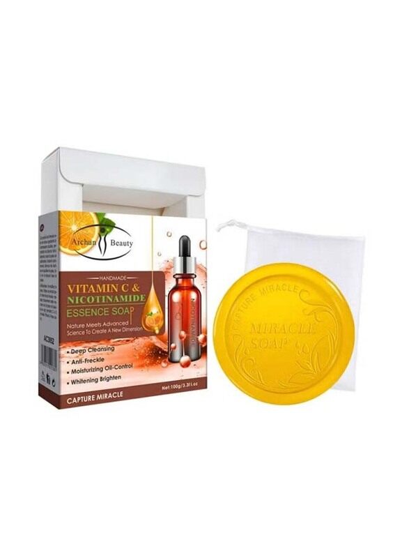 Aichun Beauty Vitamin C & Nicotinamide Soap Anti Freckles & Dark Spots, 100gm
Aichun Beauty Vitamin C & Nicotinamide Soap Anti Freckles & Dark Spots, 100gm