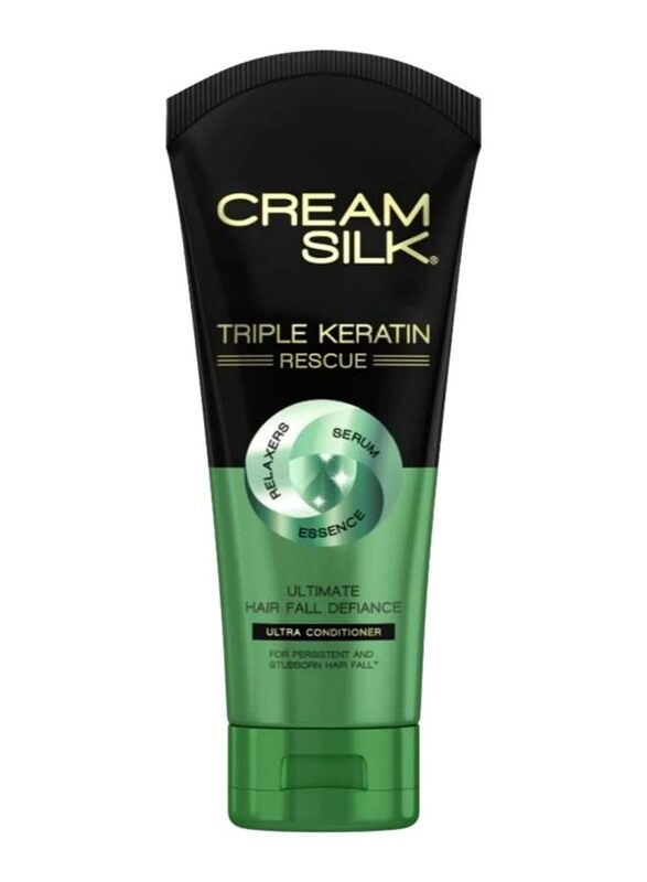 Cream Silk Triple Keratin Rescue Hair Fall Defiance Ultra Conditioner for All Hair Types, 170ml
Cream Silk Triple Keratin Rescue Hair Fall Defiance Ultra Conditioner for All Hair Types, 170ml