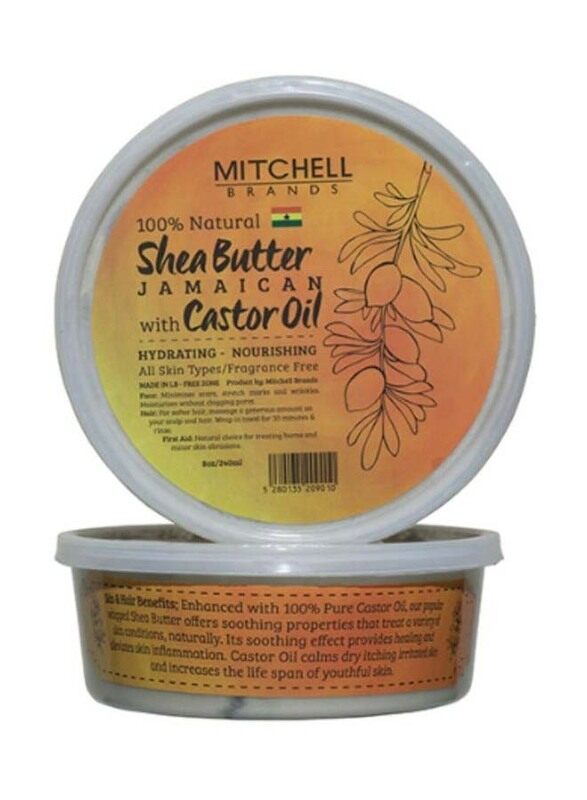 Mitchell Brands 100% Natural Shea Butter Jar Enhanced with Jamaican Castor Oil for All Hair Types, 240ml
Mitchell Brands 100% Natural Shea Butter Jar Enhanced with Jamaican Castor Oil for All Hair Types, 240ml