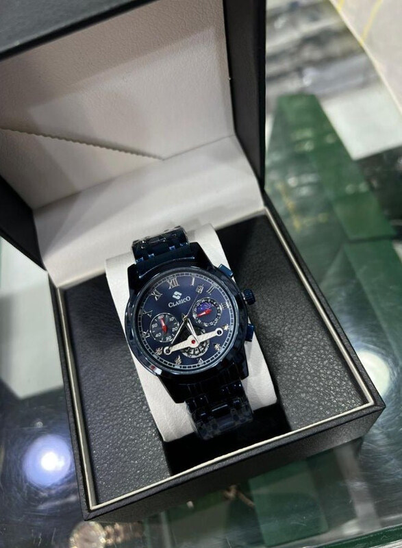 Clasico Analog A wonderful Watch for Men with Stainless Steel Band, Chronograph, Black
Clasico Analog A wonderful Watch for Men with Stainless Steel Band, Chronograph, Black