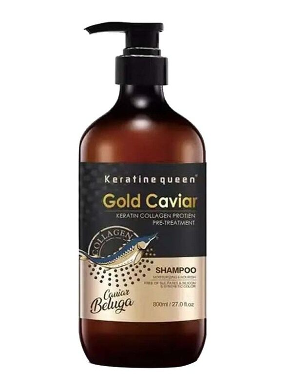 Keratine Queen Gold Caviar Keratin Collagen Protin Pre-Treatment Shampoo for All Hair Types, 800ml
Keratine Queen Gold Caviar Keratin Collagen Protin Pre-Treatment Shampoo for All Hair Types, 800ml