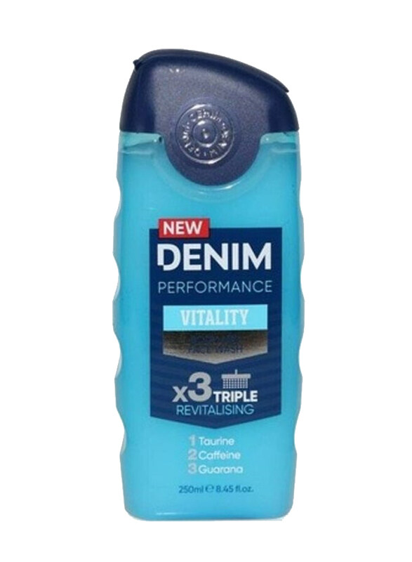 Denim X3 Triple Rejuvenating Charcoal Green Tea Minerals Performance Vitality Body & Face Wash, 250ml
Denim X3 Triple Rejuvenating Charcoal Green Tea Minerals Performance Vitality Body & Face Wash, 250ml